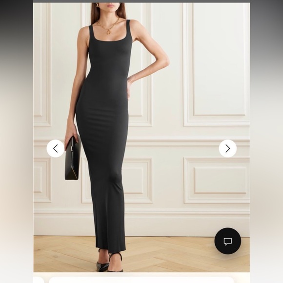 SKIMS NEW Tank Long Slip Dress - Onyx - Picture 3 of 7